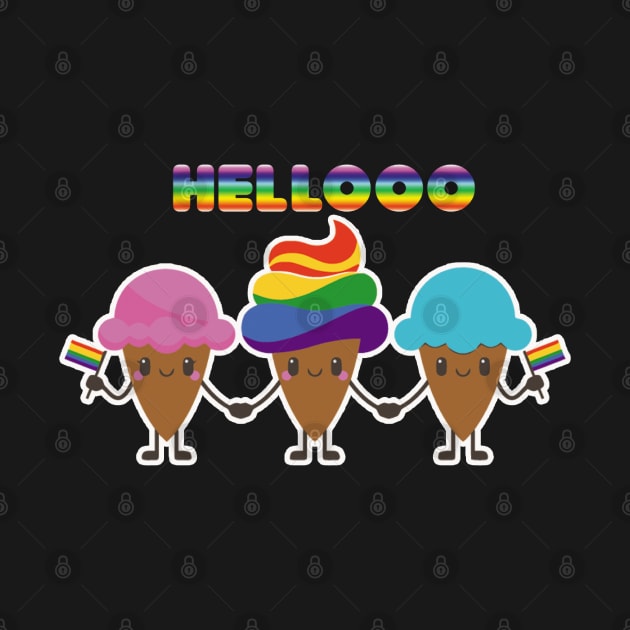 lgbt pride hello ice creams by kiwodesign