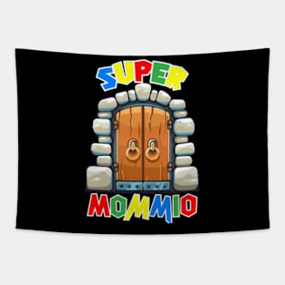 Funny Super Mommio Fitted Tapestry