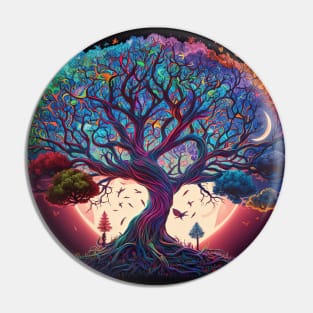 Tree of life with moon Pin