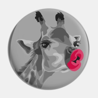 Giraffe Kiss Pin