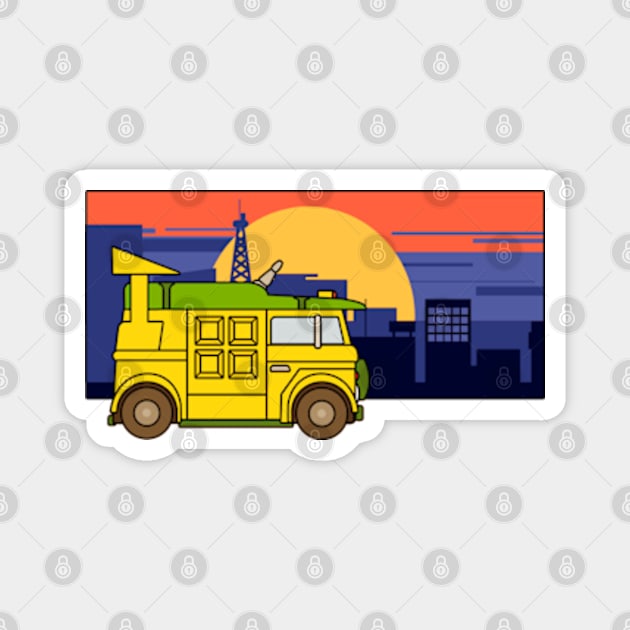 Turtles Van Magnet by mighty corps studio