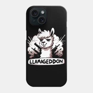 Llamageddon Armored Llama Gun Phone Case