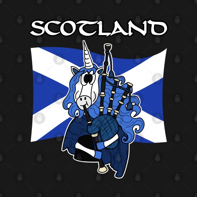 Scotland Unicorn Playing Bagpipes Scottish St Andrews Day by doodlerob