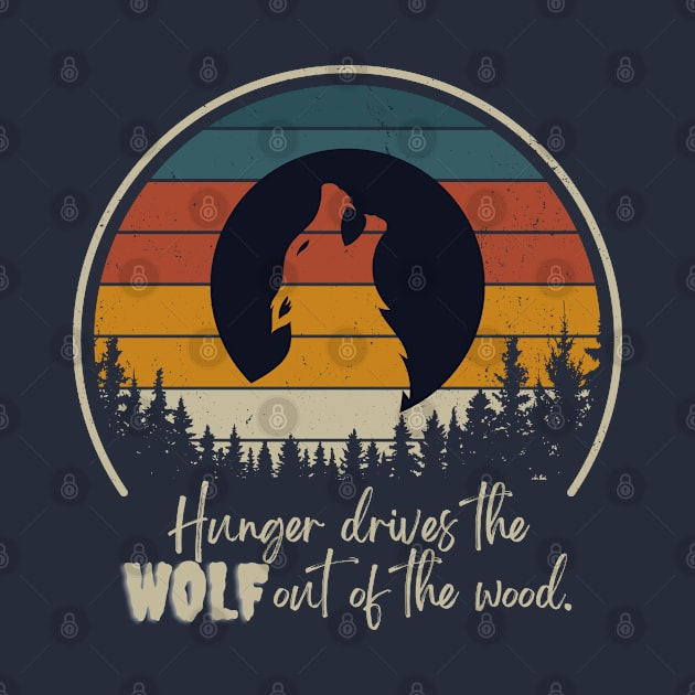 WOLF in the Woods Silhouette by ColorShades