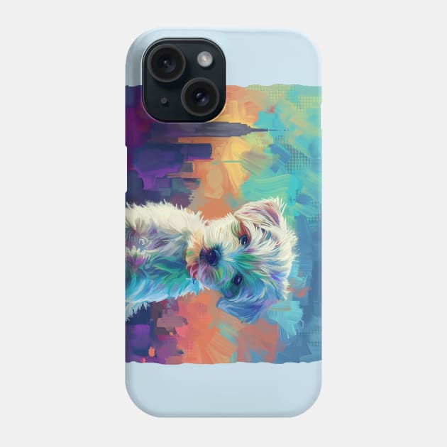 Maltese in New York City Phone Case by Bee's Pickled Art