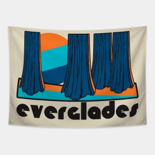 Retro Everglades ))(( Tourist Souvenir National Park Design Tapestry