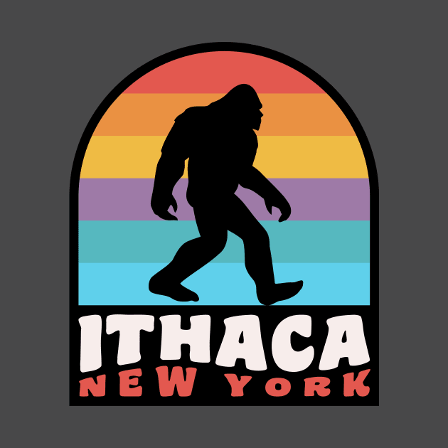 Ithaca New York Bigfoot Sasquatch Finger Lakes by PodDesignShop