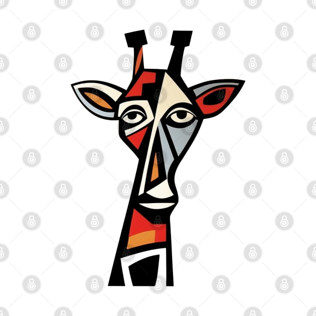 Picasso-Inspired Giraffe: Artistic Abstraction by Klimek Prints