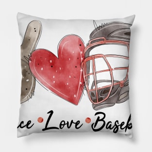 Peace love Baseball. Pillow