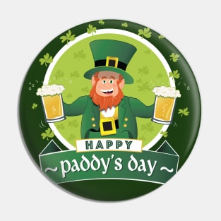 Happy Paddys Day Leprechaun Pin