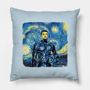 Black panther Van Gogh Style Pillow