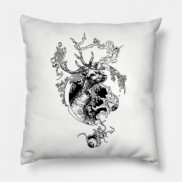 Deer Pillow by rottenfantom