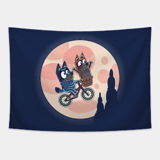 Heelers Moon Tapestry