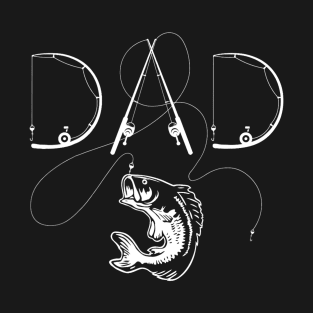 Mens Fisherman Dad Fishing Enthusiast Fish Lover Daddy Father T-Shirt