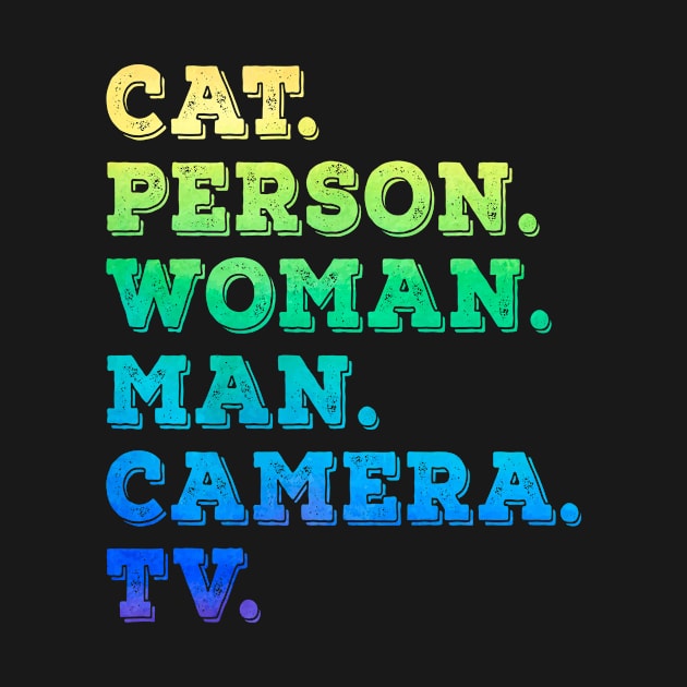 Cat Person Woman Man Camera Tv by Az_store 