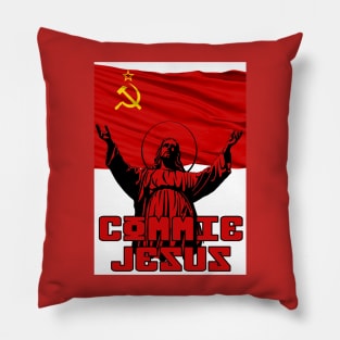 Commie Jesus Soviet Flag Pillow