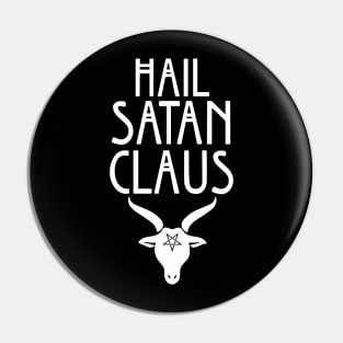 Hail Satan Claus Pagan Christmas Antichristmas Baphomet Pentagram Pin