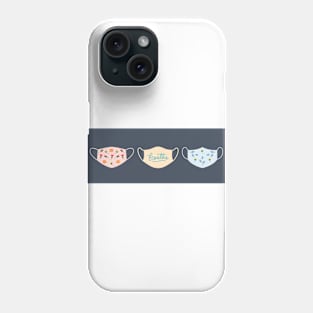 Three masks illustration Phone Case