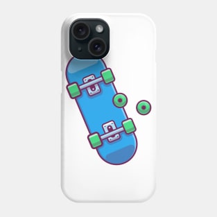 Skateboard with wheels cartoon Phone Case