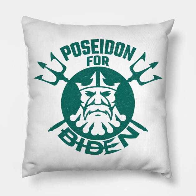 Poseidon For Biden Pillow by MZeeDesigns