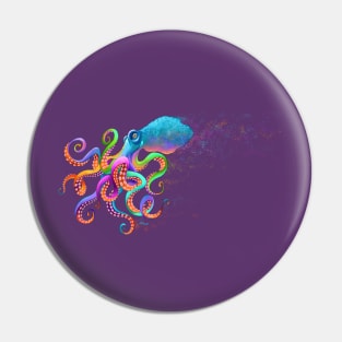 Rainbow Octopus Pin