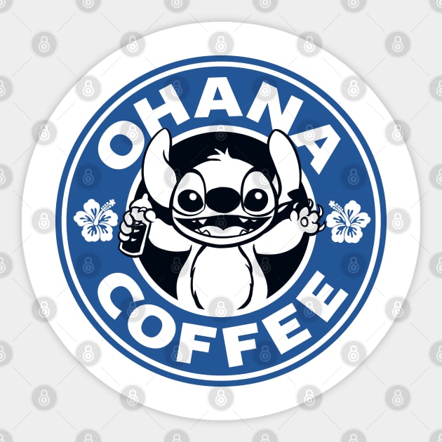 Stitch in Coffee Cup Vinyl Kiss-cut Stickers Lilo and Stitch