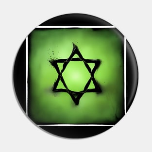 Hexagram - Creepy Greened Pin