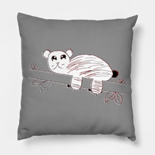 children's drawing kangaroo bear koala on a tree Pillow