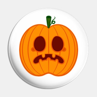 Concerned Blushing Pumpkin Pin