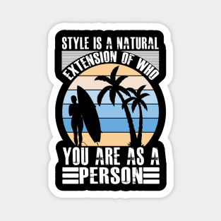 slogan skyline clothing surfboard beach Magnet