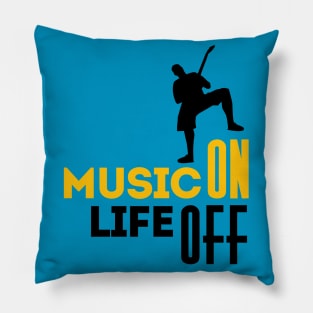 Music On (yellow) Pillow