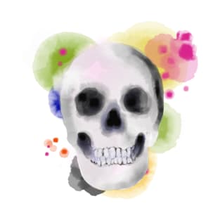 Watercolor Skull T-Shirt