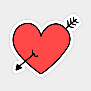 Love Heart With Arrow Magnet