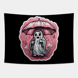 spooky pink Halloween ghost Tapestry