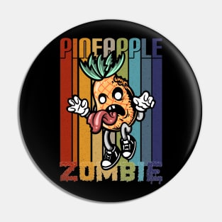 Retro Zombie Pineapple Halloween Pin