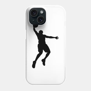 Shooting basketball jump slam silhouette Phone Case