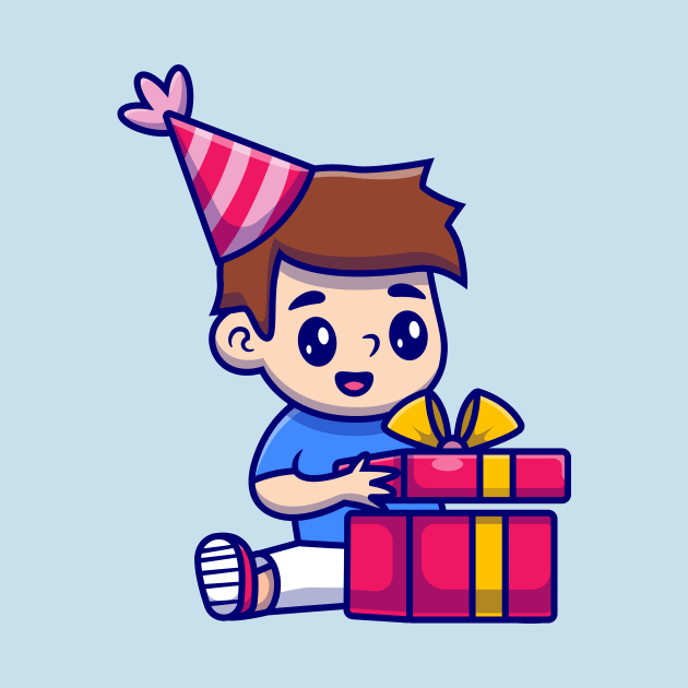 Cute Boy Open Birthday Gift by Catalyst Labs