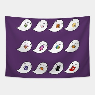 Kawaii Ghost Favourites Tapestry