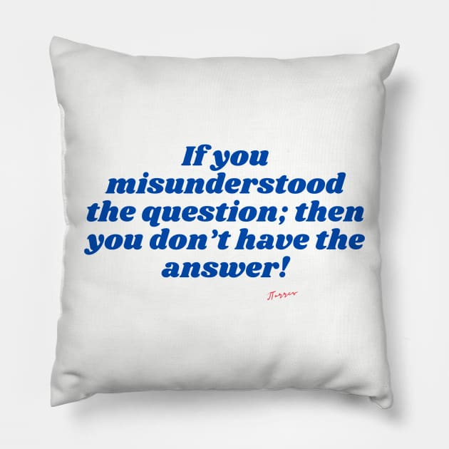 Question Pillow by LibrosBOOKtique