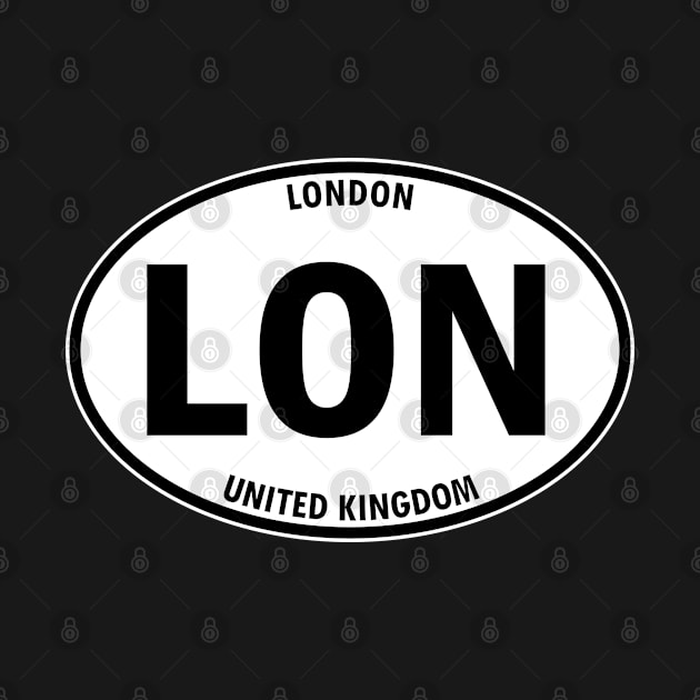 London, England, United Kingdom, LON, UK Oval Travel Sticker. Perfect road trip memory to remember your fun vacation as a travel luggage or car bumper sticker. by SeaStories