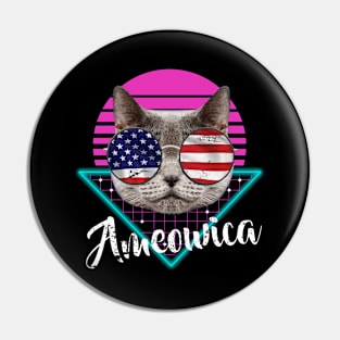 Ameowica Cat Sunglasses triangle Transparant Pin