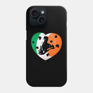 Baseball Player Ireland Heart Flag St. Patrick's Day Phone Case