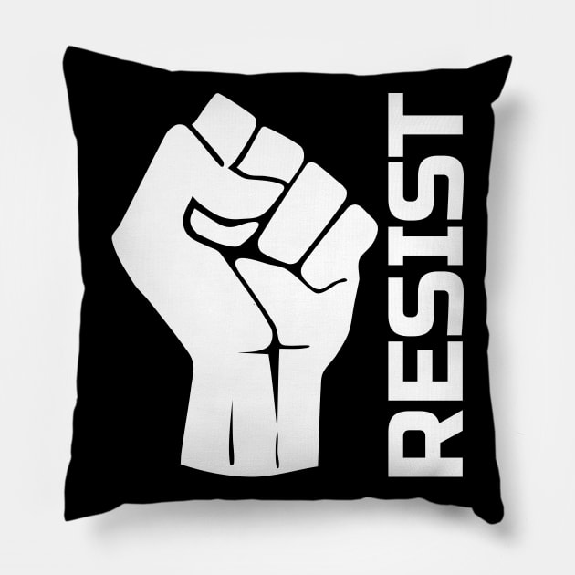 Resist with fist 2 - in white Pillow by pASob