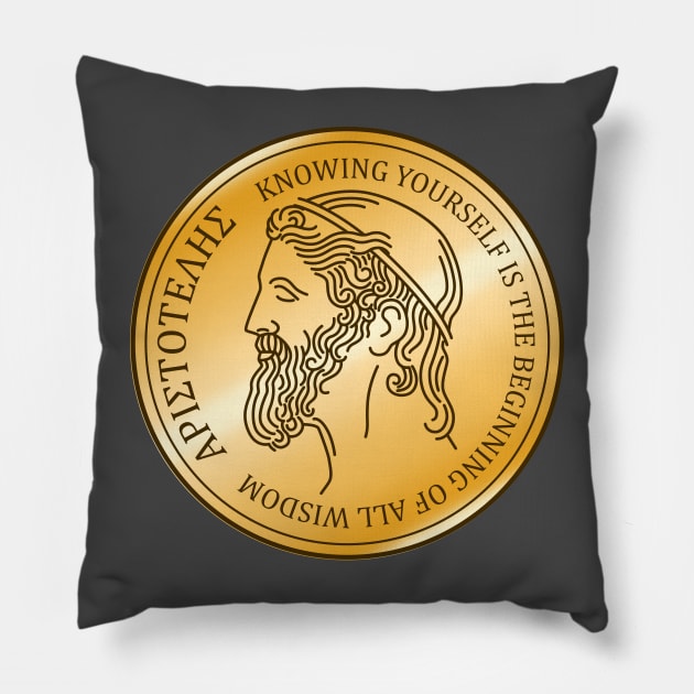 Stoic - Aristotele Pillow by Sachpica