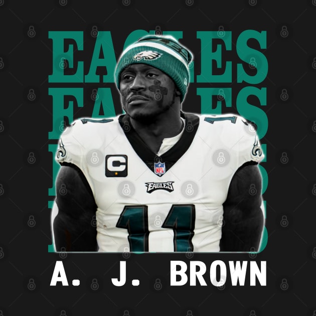 Philadelphia Eagles A. J. Brown 11 by Thejockandnerd