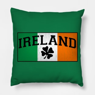 Irish Flag (vintage distressed look) Pillow