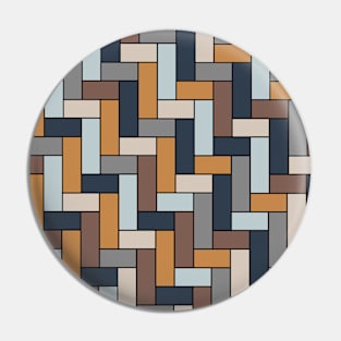 Geometric Tiles in Blue, Grey and Brown Pin