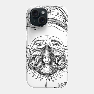 Oxygen Mask Vintage Patent Hand Drawing Phone Case