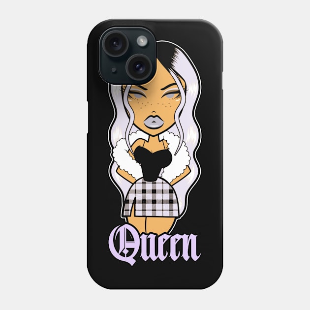 Queen Doll girl Light Purple v3 Phone Case by Just In Tee Shirts