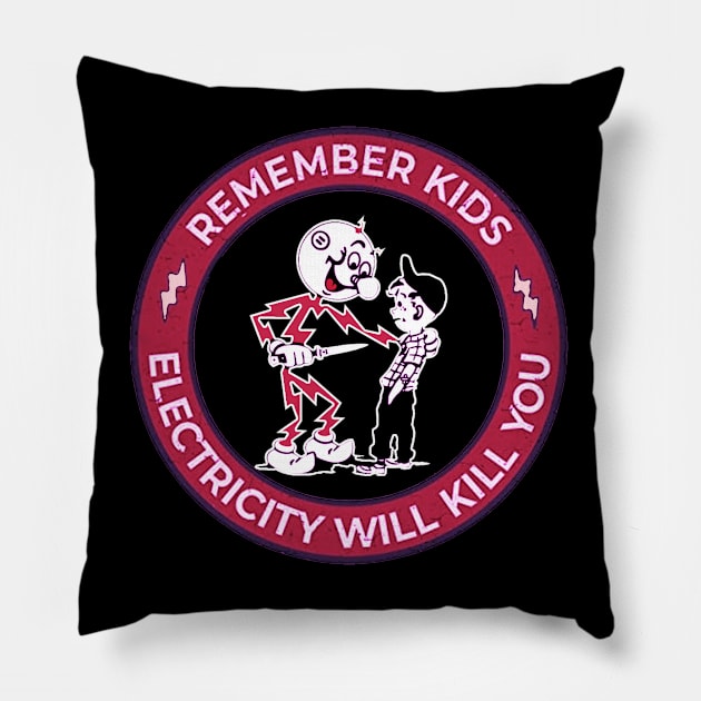 electricity will kill you Pillow by no_morePsycho2223